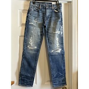 American Eagle Jeans, NEW In Plastic, Men's Jeans Size 28 x 32 Medium Wash Holes
